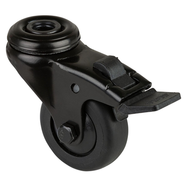 Zwenkwiel met rem rubber 50kg