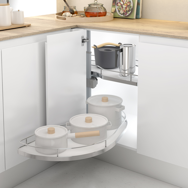 MC Line Dolphin chroom/wit met dubbel dempingsysteem