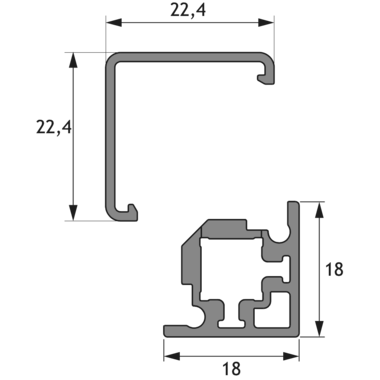 FurnSpin Cadro verticaal profiel