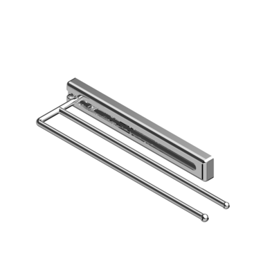 Handdoekdrager 2-armig chroom
