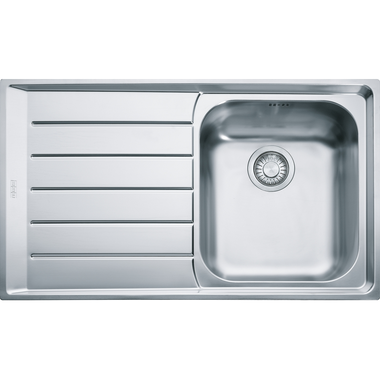 Neptune - Inbouwspoeltafel / 860 x 510 mm / 1 bak / Glad / Druipblad links