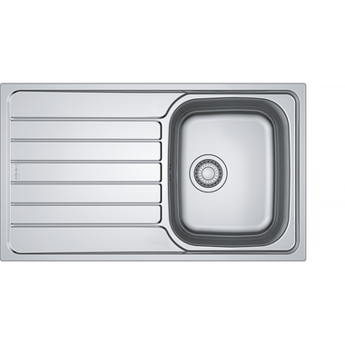 Spark - Inbouwspoeltafel / 860 x 500 mm / 1 bak / Glad / Omkeerbaar