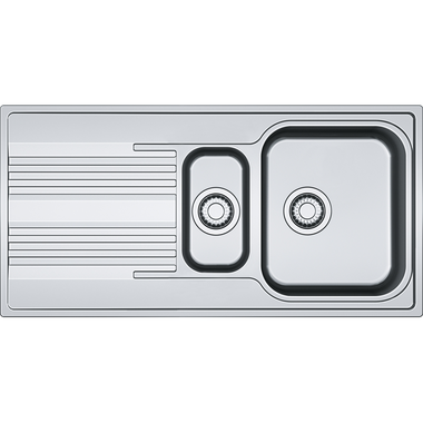 Smart - Inbouwspoeltafel / 1000 x 500 mm / 1+1/2 bak / Glad / Omkeerbaar