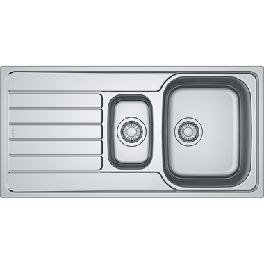 Spark - Inbouwspoeltafel / 1000 x 500 mm / 1+1/2 bak / Glad / Omkeerbaar