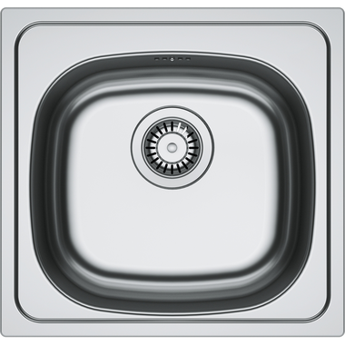 Spark - inbouwspoeltafel/ 455x435mm/ 1 bak/ omkeerbaar