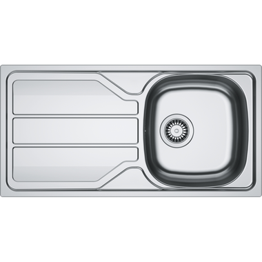 Flash - inbouwspoeltafel/ 860x435mm/ 1 bak/ omkeerbaar
