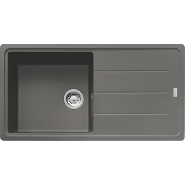 BASIS - Inbouwspoeltafel / 970 x 500mm / Manuele Lediging / Steengrijs