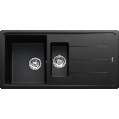 Basis - Inbouwspoeltafel / 970 x 500 mm / 1 bak / Onyx / Omkeerbaar