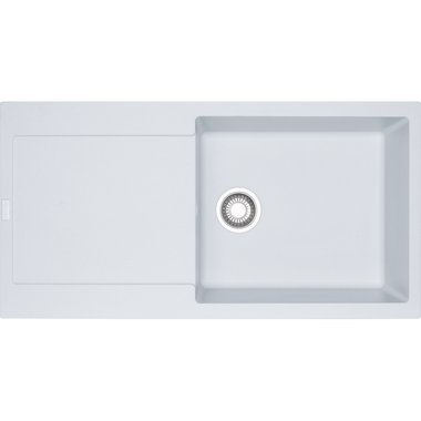 Maris - Inbouwspoeltafel / 970 x 500 mm / 1 bak / Metaal wit / Omkeerbaar