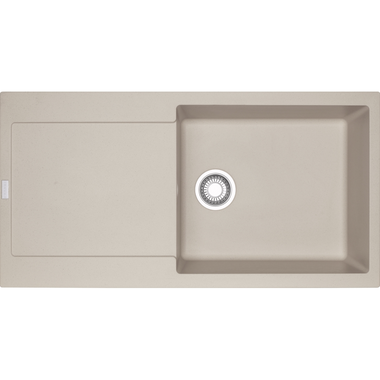 Maris - Inbouwspoeltafel / 970 x 500 mm / 1 bak / Koffie Room / Omkeerbaar