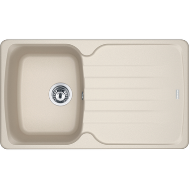 Antea - Inbouwspoeltafel / 860 x 500  mm/ 1 bak / Koffie Room / Omkeerbaar
