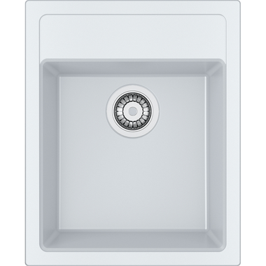 Sirius - Inbouwbouwspoelbak / 430 x 530 mm / 1+1/2 bak / Wit