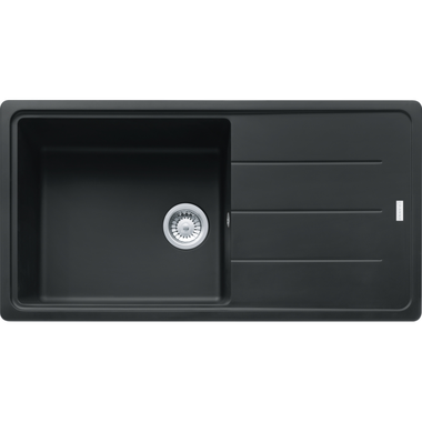 BASIS - Inbouwspoeltafel / 970 x 500mm / Manuele Lediging / Onyx