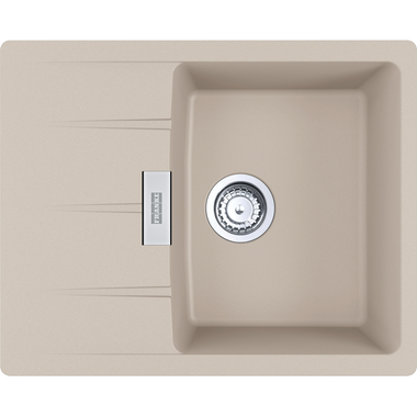 Centro - Inbouwspoeltafel / 620 x 500 mm / 1 bak / Koffieroom / Omkeerbaar