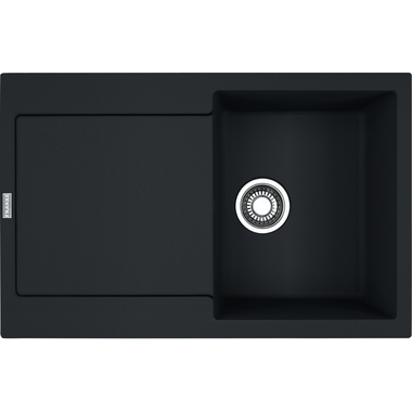 Maris - Inbouwspoeltafel / 780 x 500 mm / 1 bak / Zwart mat / Omkeerbaar