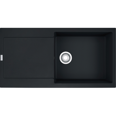Maris - Inbouwspoeltafel / 970 x 500 mm / 1 bak / Zwart mat / Omkeerbaar