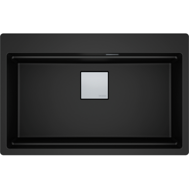 KUBUS 2.0 PRO - Inbouwspoelbak / 1 bak / 734 x 400 x 220 mm / Manuele lediging / Zwart mat + Set 3 accessoires