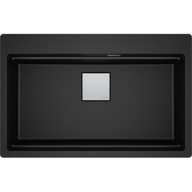 KUBUS 2.0 PRO - Inbouwspoelbak / 1 bak / 734 x 400 x 220 mm / Manuele lediging / Onyx + Set 3 accessoires