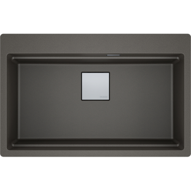 KUBUS 2.0 PRO - Inbouwspoelbak / 1 bak / 734 x 400 x 220 mm / Manuele lediging / Leigrijs + Set 3 accessoires