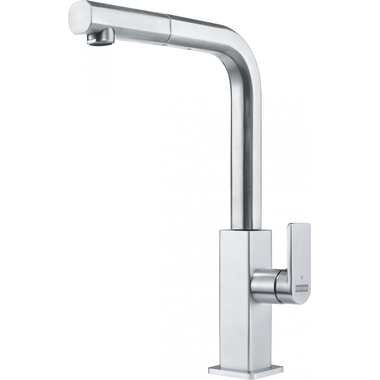 Mythos / ééngreepsmengkraan met uittrekbare uitloop / Side lever / RVS