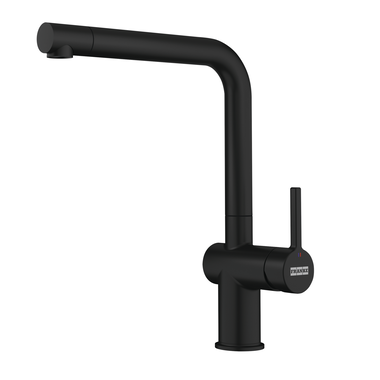 Active L - Eéngreepsmengkraan L met zwenkbare uitloop / Side lever / Zwart Mat