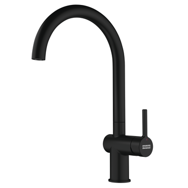 Active J - Eéngreepsmengkraan J met zwenkbare uitloop / Side lever / Zwart Mat