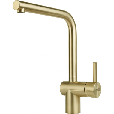 Atlas Neo - Eéngreepsmengkraan met zwenkbare uitloop / Side lever / goudkleurig