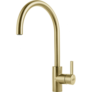 Eos Neo - Eéngreepsmengkraan met zwenkbare uitloop / Side lever / goudkleurig