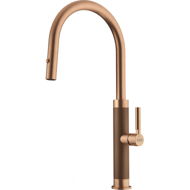 Mythos masterpiece - Eéngreepsmengkraan met uittrekbare uitloop / Side lever / Koper