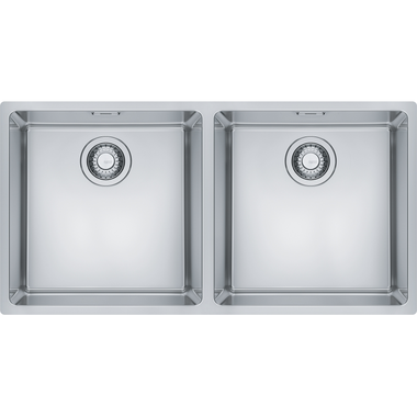 Maris onderbouwspoelbak / 865 x 440  mm/ 2 bakken / Glad