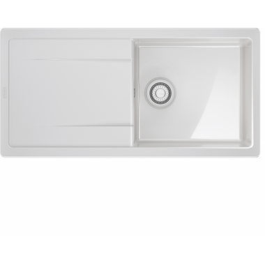 MARIS - Inbouwspoeltafel / 1000 x 500 mm / Automatische lediging / Wit