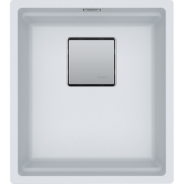 KUBUS 2.0 PRO - Onderbouwspoelbak / 1 bak / 370 x 420 x 200 mm / Manuele lediging / Metaal wit + Set 3 accessoires
