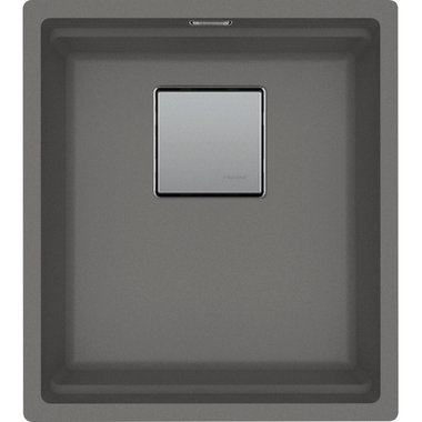 KUBUS 2.0 PRO - Onderbouwspoelbak / 1 bak / 370 x 420 x 200 mm / Manuele lediging / Steengrijs + Set 3 accessoires
