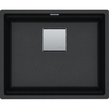 KUBUS 2.0 PRO - Onderbouwspoelbak / 1 bak / 520 x 420 x 200 mm / Manuele lediging / Onyx + Set 3 accessoires