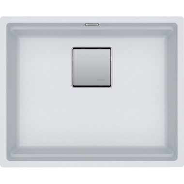KUBUS 2.0 PRO - Onderbouwspoelbak / 1 bak / 520 x 420 x 200 mm / Manuele lediging / Metaal wit + Set 3 accessoires