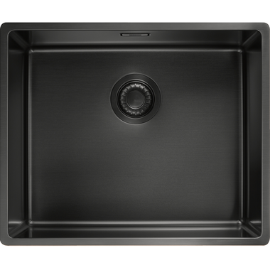 Mythos Masterpiece - Vlakbouw-/onderbouwspoelbak / 540 x 450 mm / Automatische lediging / Antracietkleurig