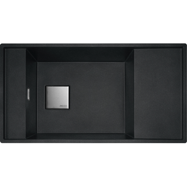 Fresno - Inbouwspoeltafel / 877 x 495 mm / 1 bak / Onyx / Omkeerbaar