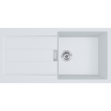 Sirius 2.0 - Inbouwspoeltafel / 1000 x 510 mm / 1 bak / Zwart / Omkeerbaar