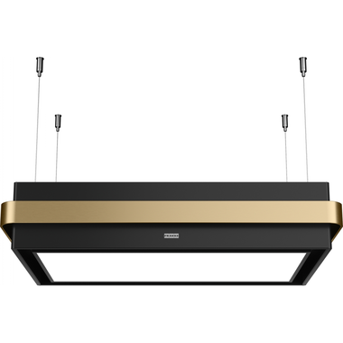 MYTHOS MASTERPIECE - Eilanddampkap Zwart mat / Goud, recirculatie, 800mm