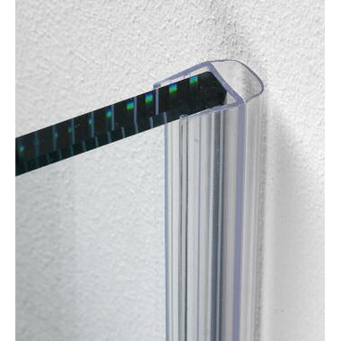 Dichting afgerond l2200mm voor glas 10/12 mm