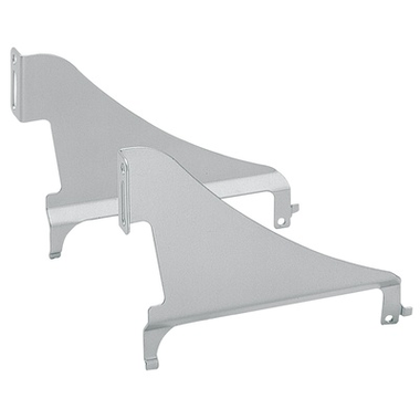 Frontsteun voor kastenwandsystemen, staal, Aluminiumkleurig, links/rechts