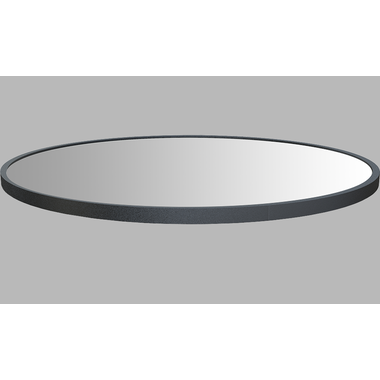 Spiegel rond met zwarte ring