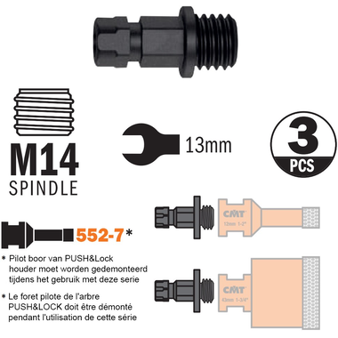 Adapter voor gatzagenserie 552-5