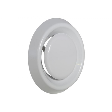 Pvc afsluitbaar afzuigventiel wit