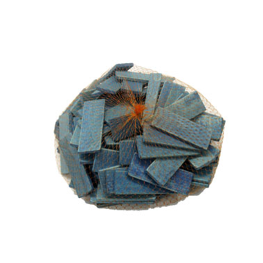 Houtblokjes 20 x 5 mm blauw (100 st)