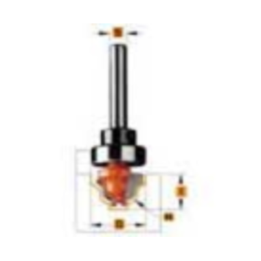 Classiek profielfrees met lager d=28,6 r=4 i=14,3 hw