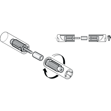 Pba 500-nylon wit rechte verbinding voor buizen