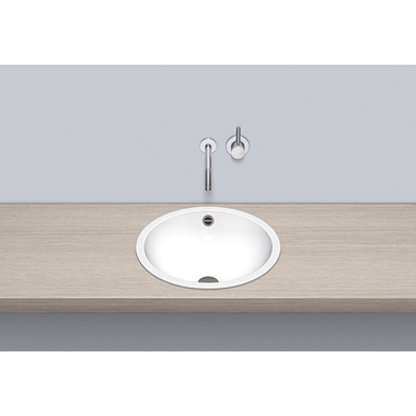 Alape eb.k450 wastafel inbouw d.450x154mm witzonde zonder kraangat, met overloop