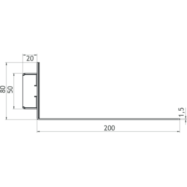 Set voor verlichting hoeklegplank