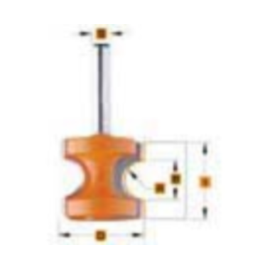 Halfronde radiusfrees r=6,35 d=28,6 i=25